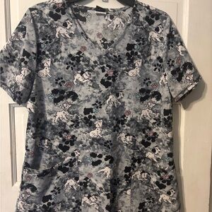 Disney Gray and Black Short Sleeve Tunic